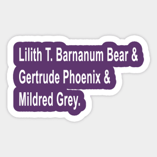 Rosen Cat Names Sticker